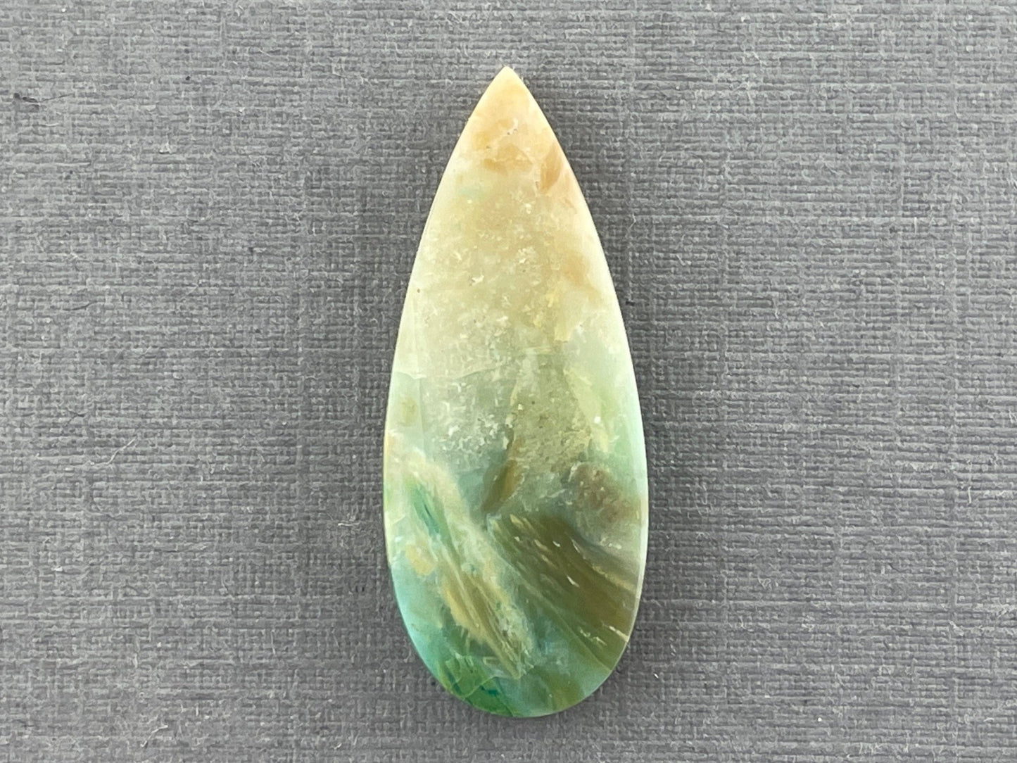 Petrified Wood Opal Pear | Natural Opalized Fossil Cabochon | WO226 - Gem Enthusiast