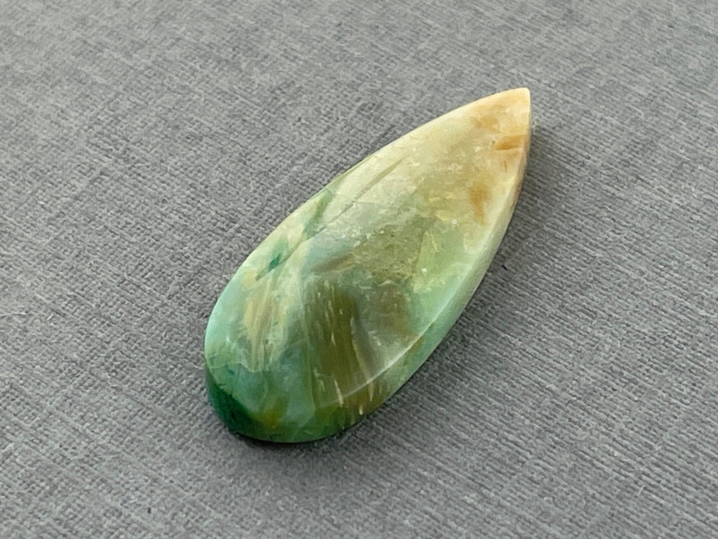 Petrified Wood Opal Pear | Natural Opalized Fossil Cabochon | WO226 - Gem Enthusiast