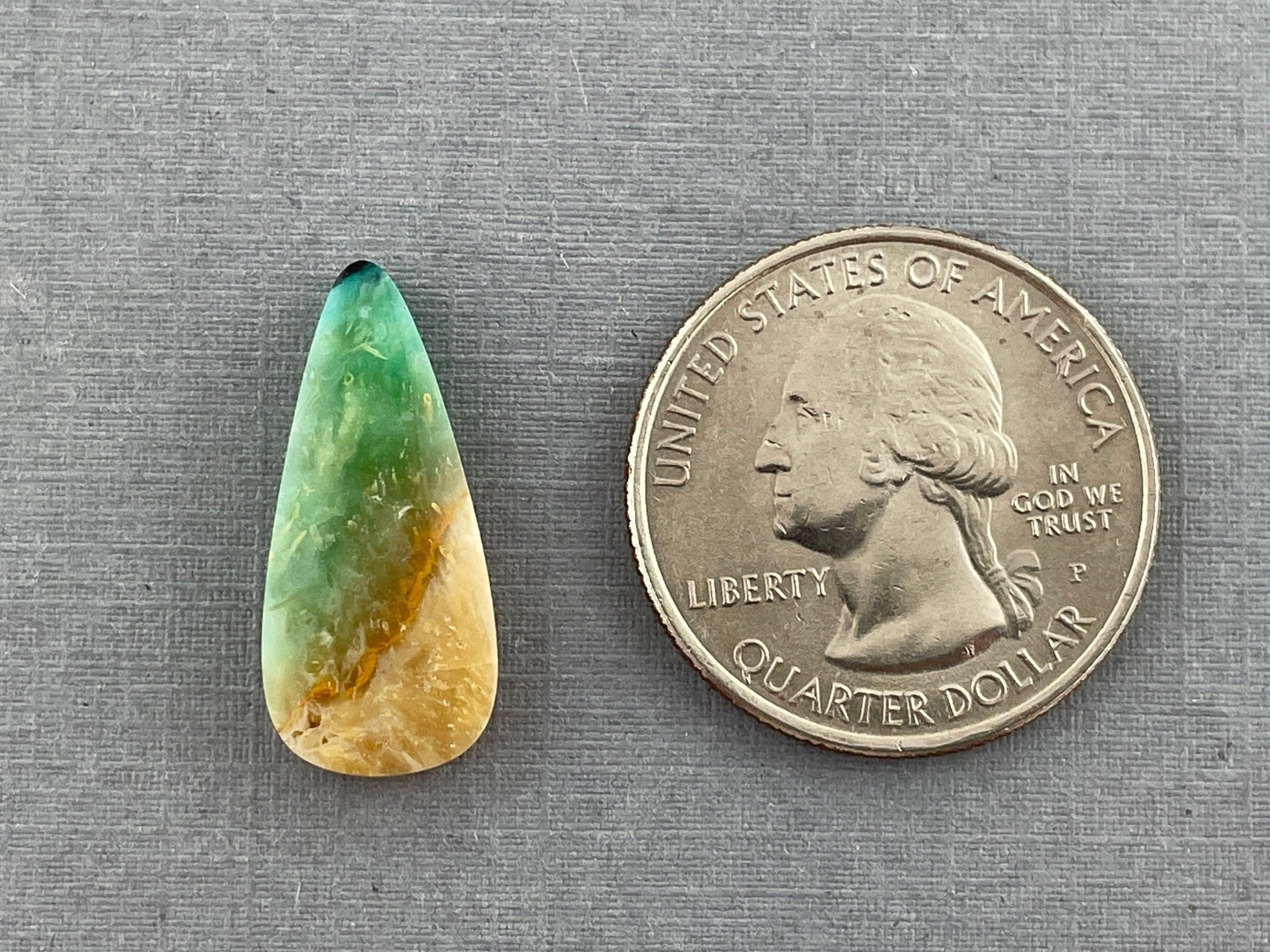 Petrified Wood Opal Pear | Natural Opalized Fossil Cabochon | WO227 - Gem Enthusiast