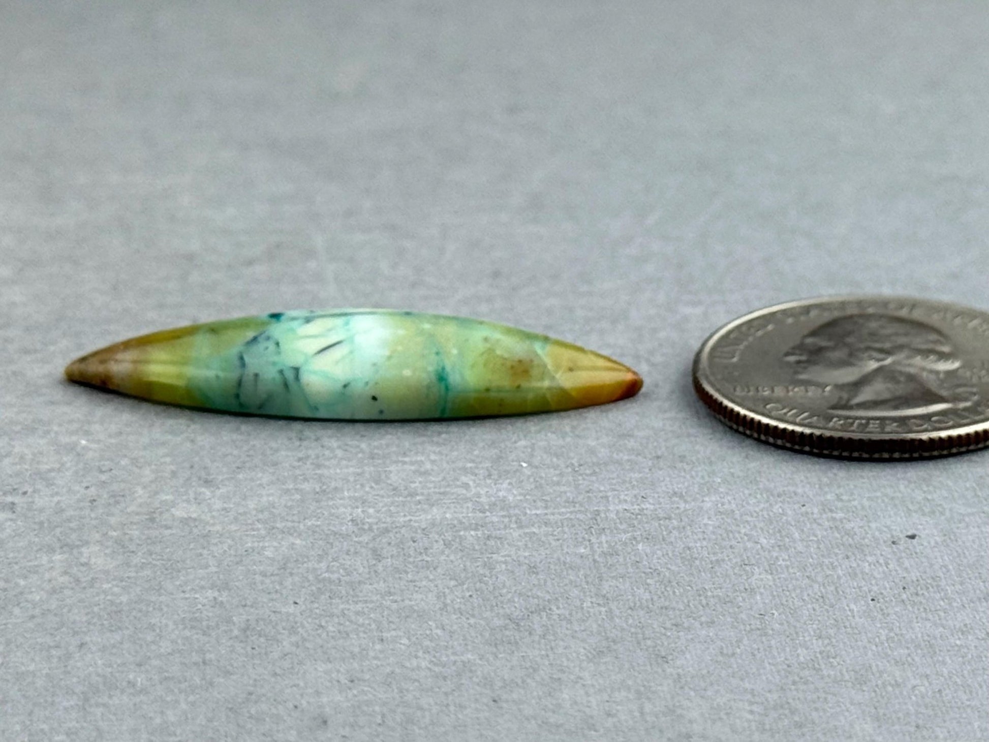 Petrified Wood Opal Pear | Natural Opalized Fossil Cabochon | WO240 - Gem Enthusiast