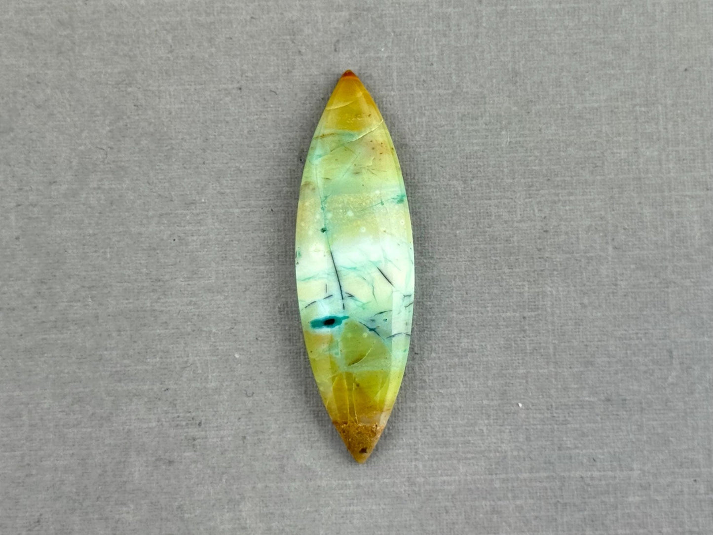 Petrified Wood Opal Pear | Natural Opalized Fossil Cabochon | WO240 - Gem Enthusiast