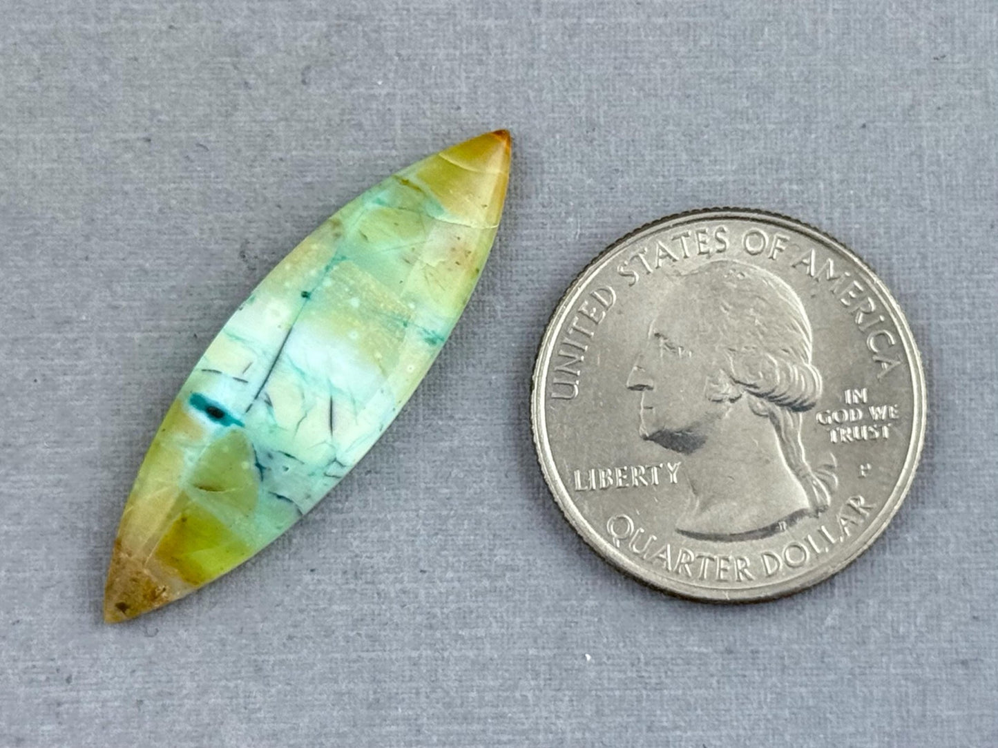 Petrified Wood Opal Pear | Natural Opalized Fossil Cabochon | WO240 - Gem Enthusiast