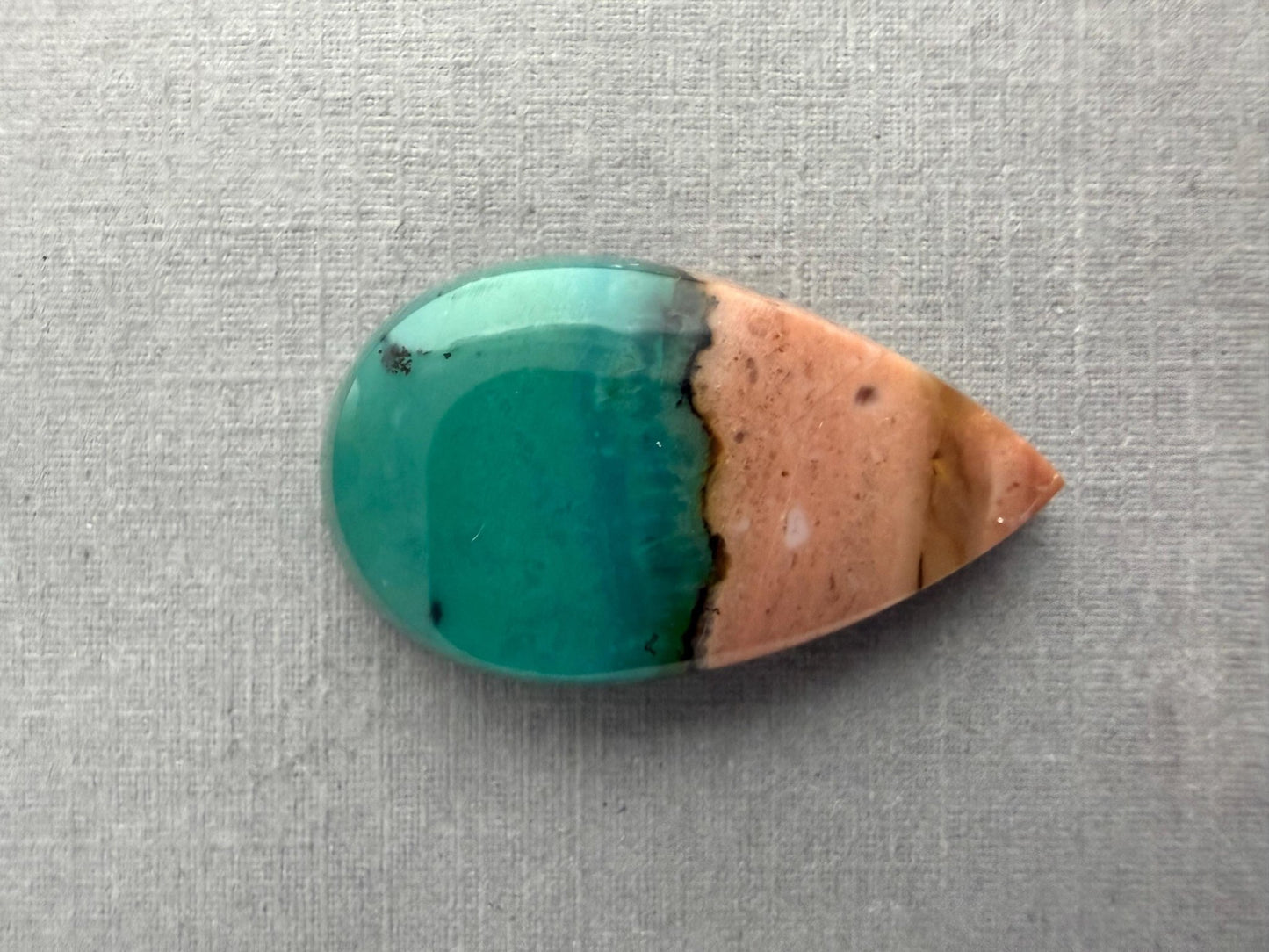 Petrified Wood Opal Pear | Natural Opalized Fossil Cabochon | WO245 - Gem Enthusiast