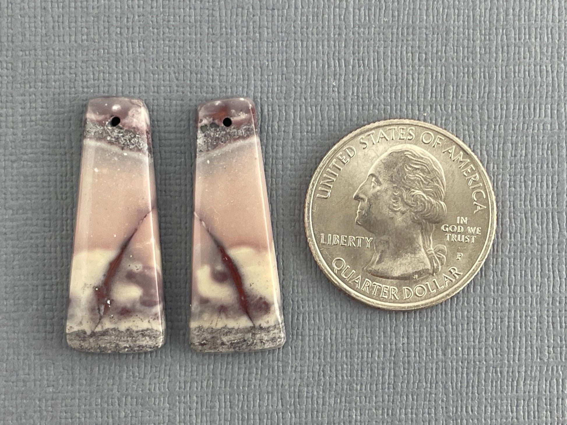 Porcelain Jasper Bead Pair | Natural Loose Gemstone Bead | Z156 - Gem Enthusiast