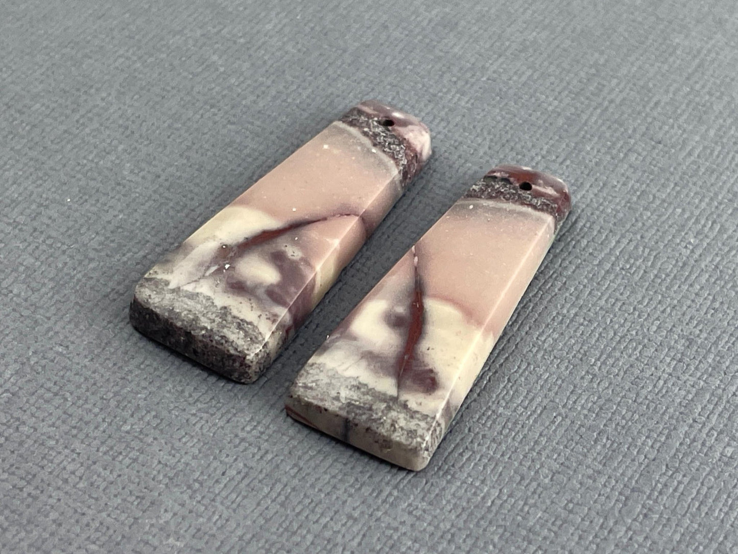 Porcelain Jasper Bead Pair | Natural Loose Gemstone Bead | Z156 - Gem Enthusiast
