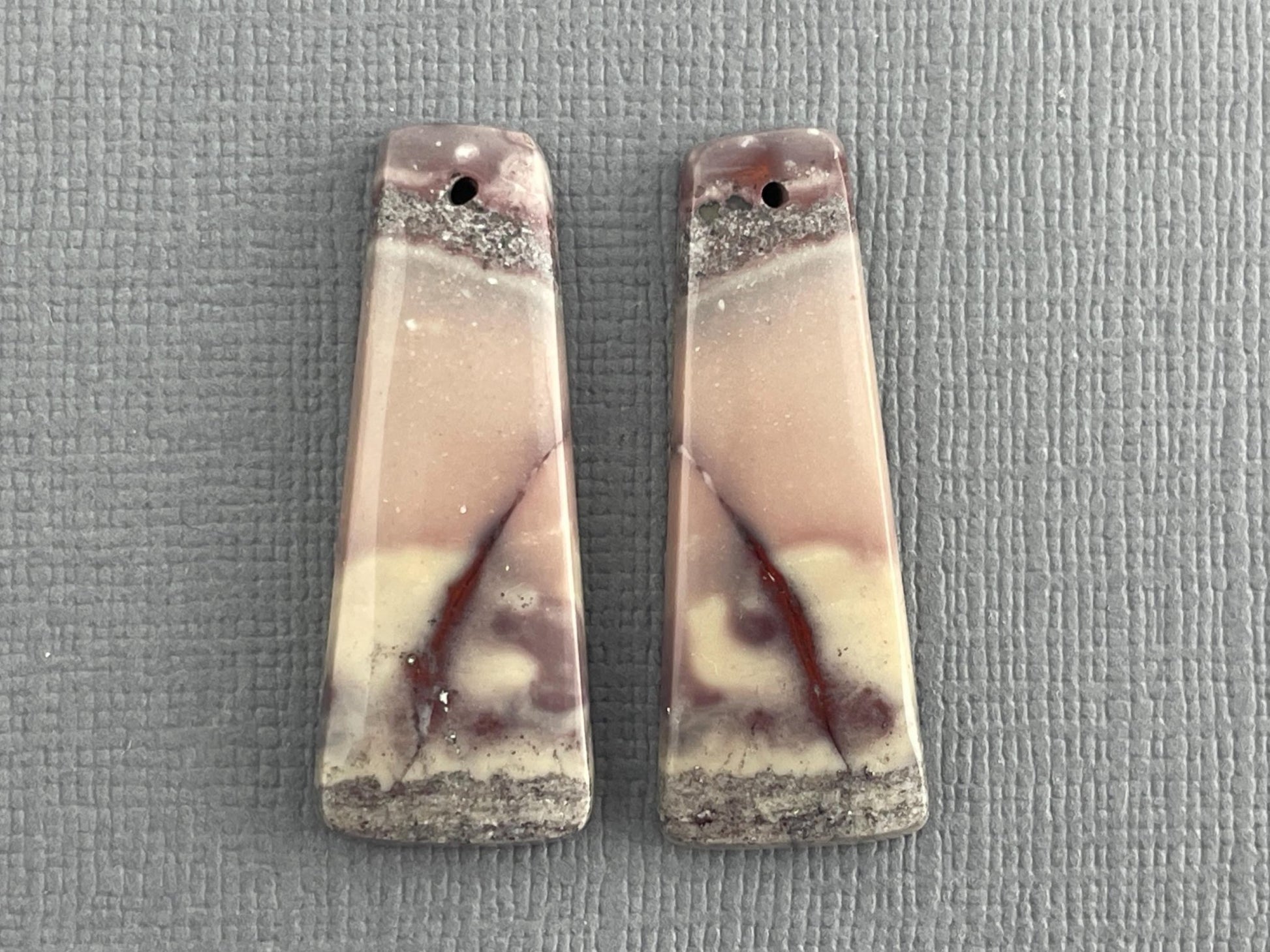 Porcelain Jasper Bead Pair | Natural Loose Gemstone Bead | Z156 - Gem Enthusiast