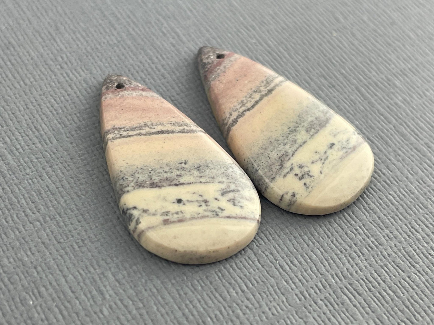 Porcelain Jasper Bead Pair | Natural Loose Gemstone Bead | Z161 - Gem Enthusiast