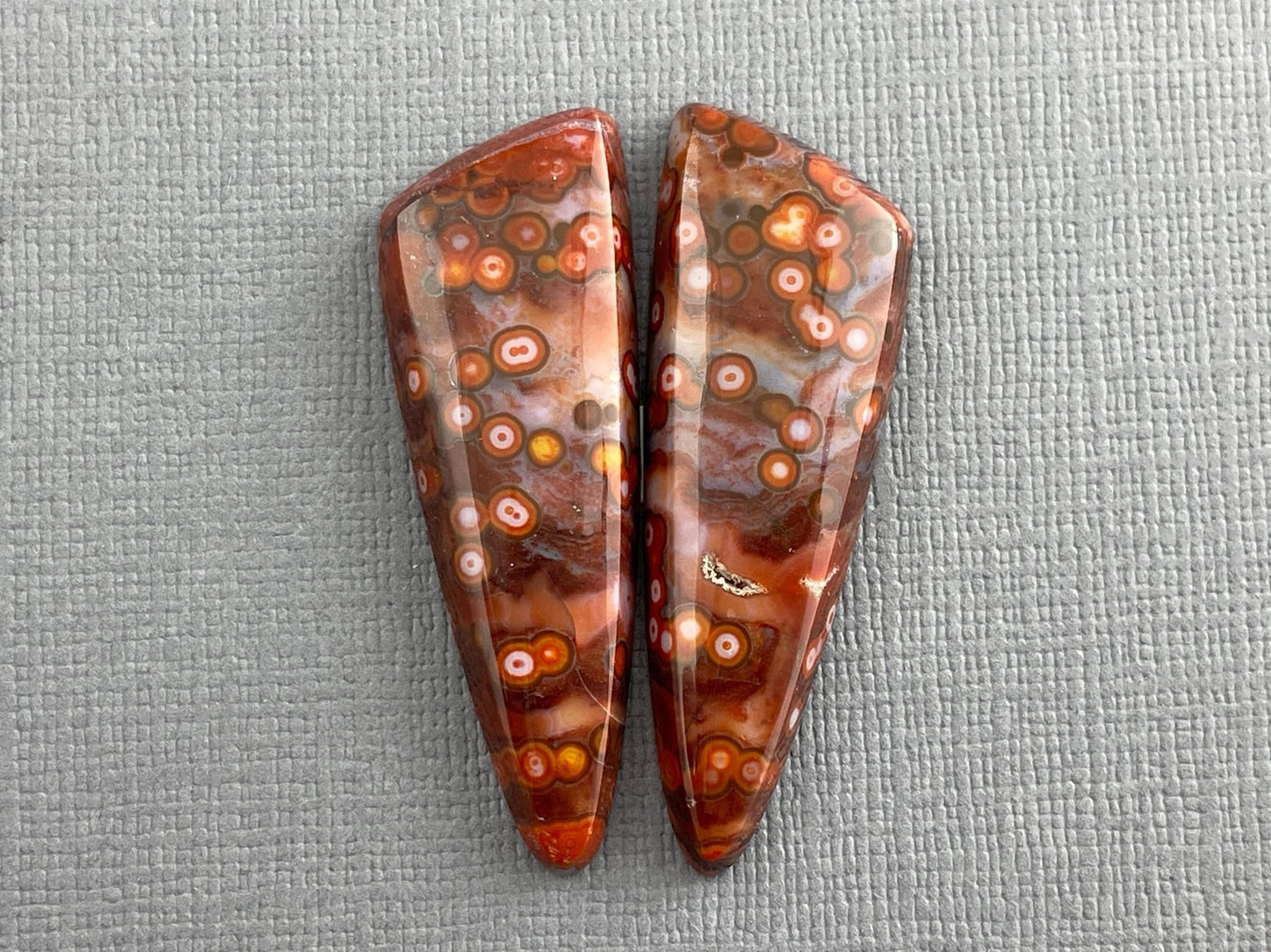 River Jasper Pair | Natural Orbicular Gemstone from Indonesia | JS210 - Gem Enthusiast