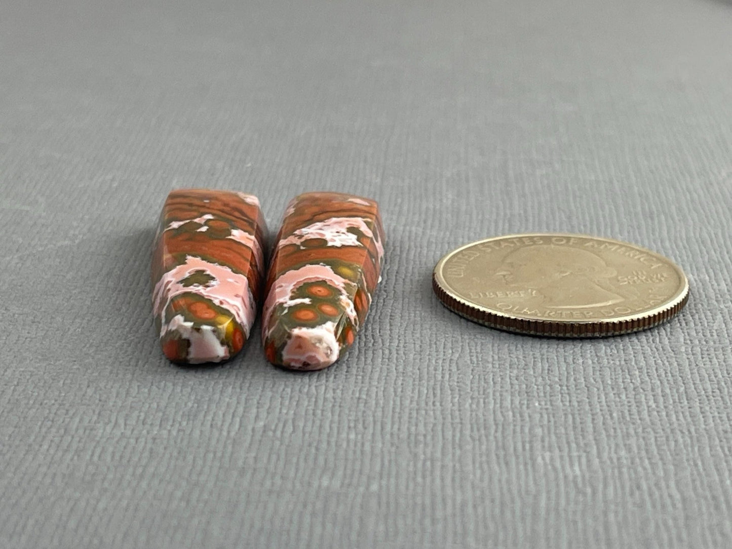 River Jasper Pair | Natural Orbicular Gemstone from Indonesia | JS212 - Gem Enthusiast