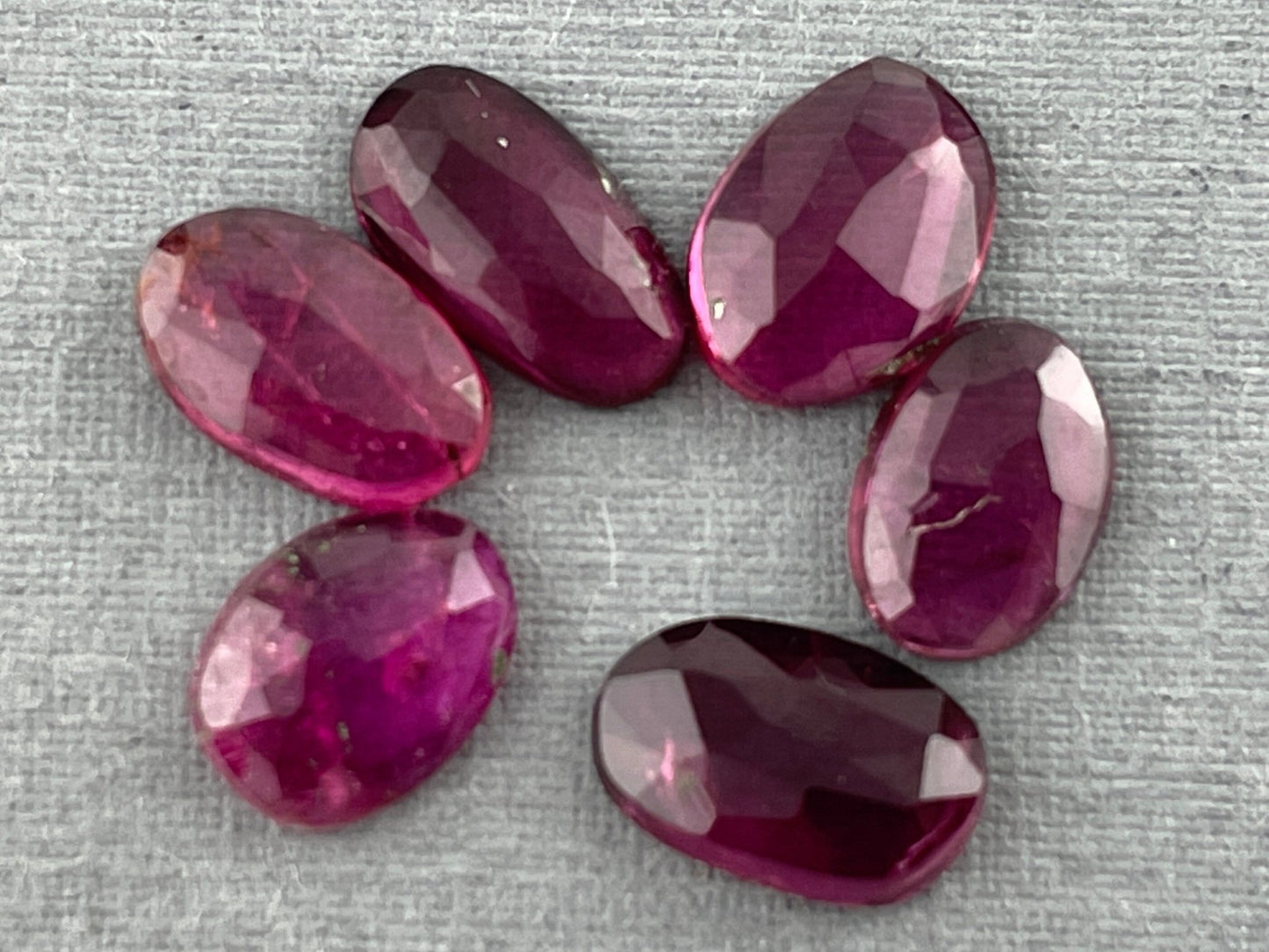 Rubellite Tourmaline Rose Cut Cabochon Lot | Natural Gemstones | 4.6 carats | TR116 - Gem Enthusiast