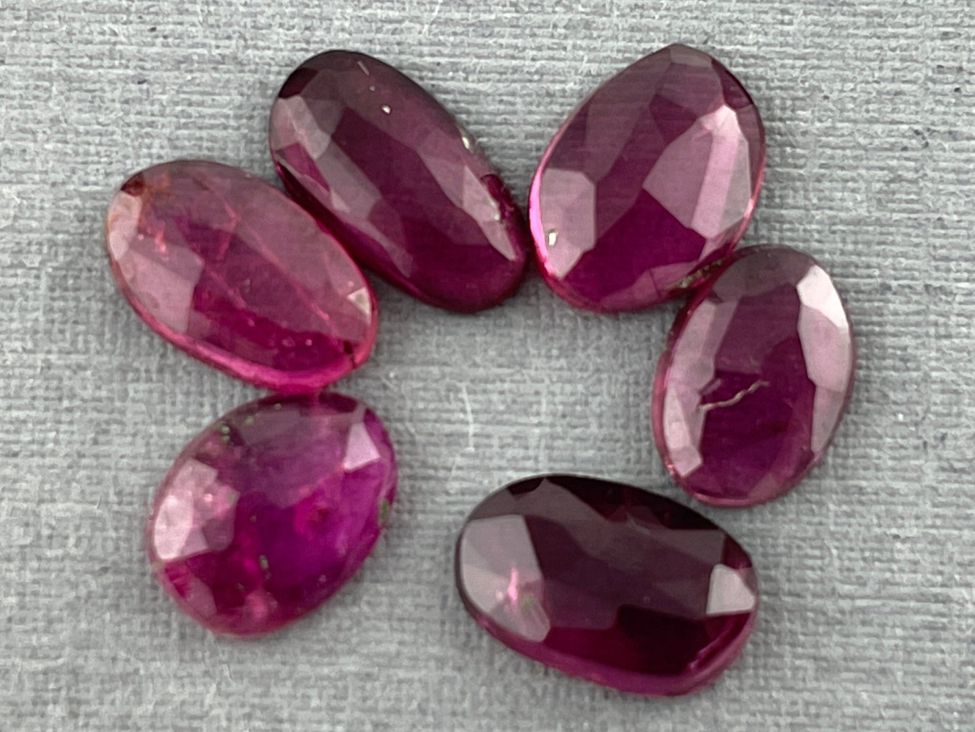 Rubellite Tourmaline Rose Cut Cabochon Lot | Natural Gemstones | 4.6 carats | TR116 - Gem Enthusiast