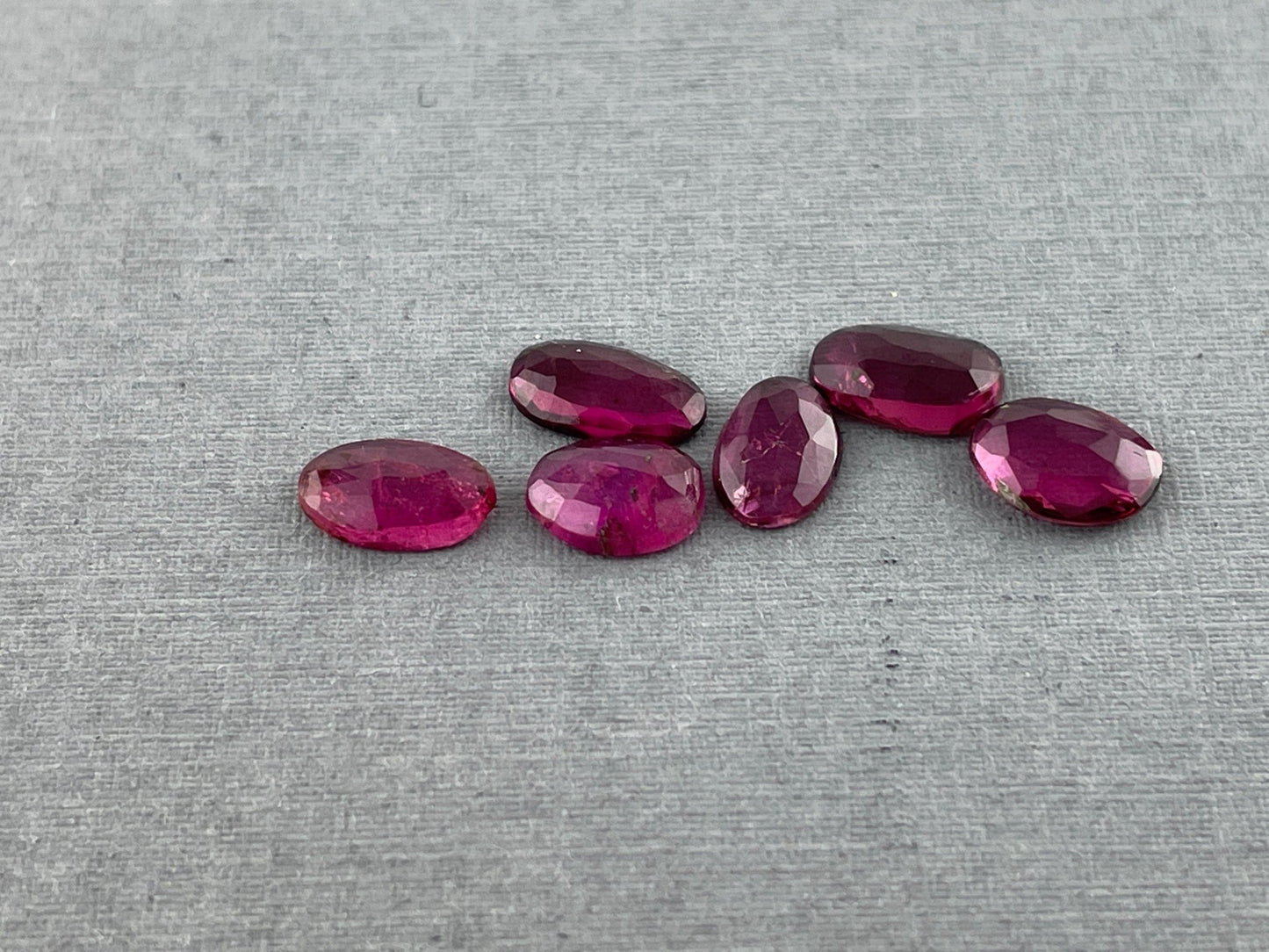 Rubellite Tourmaline Rose Cut Cabochon Lot | Natural Gemstones | 4.6 carats | TR116 - Gem Enthusiast