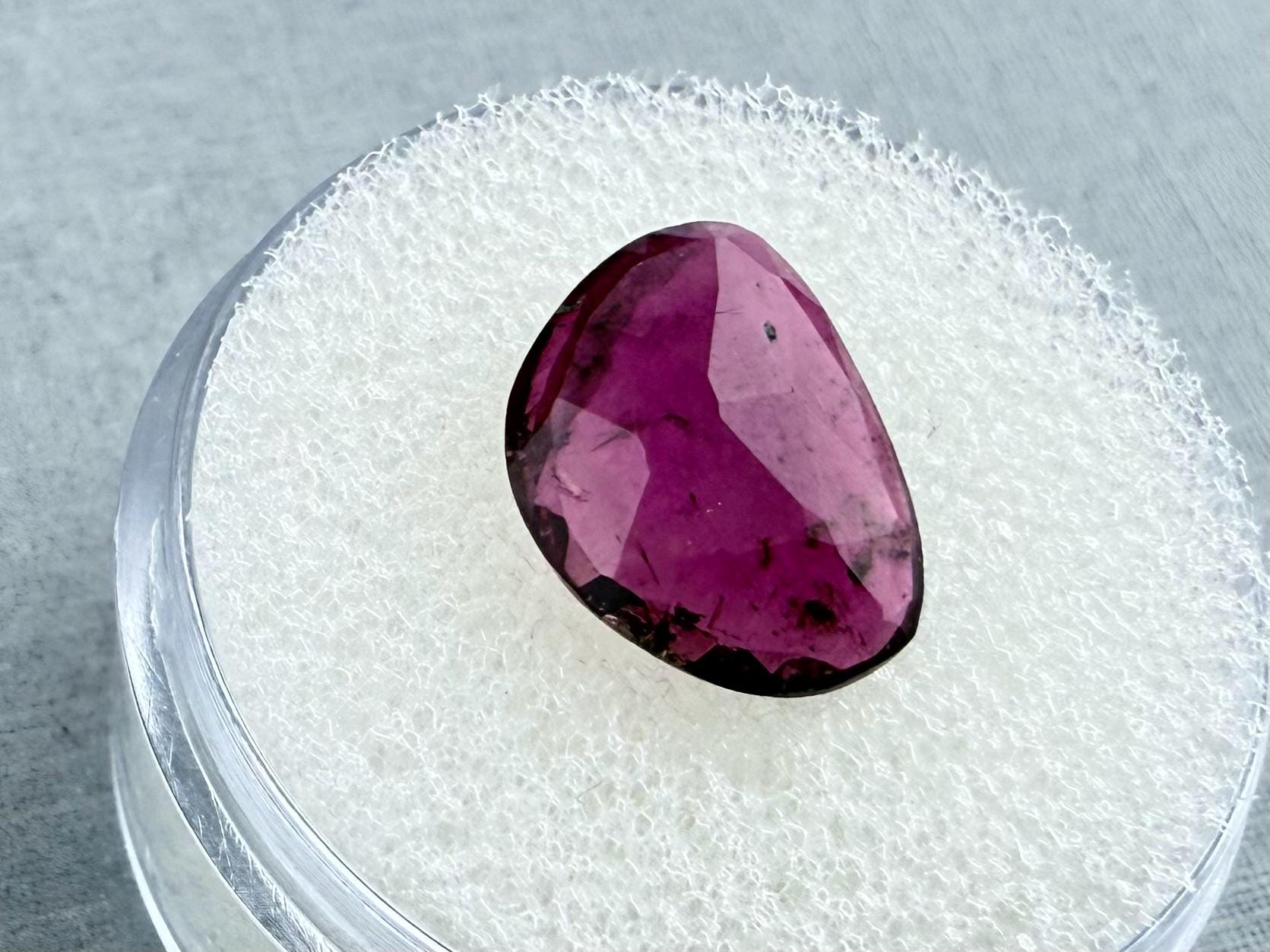 Rubellite Tourmaline Rose Cut Cabochon | Natural Gemstone | 3.27 carats | TR142 - Tourmaline - Gem Enthusiast
