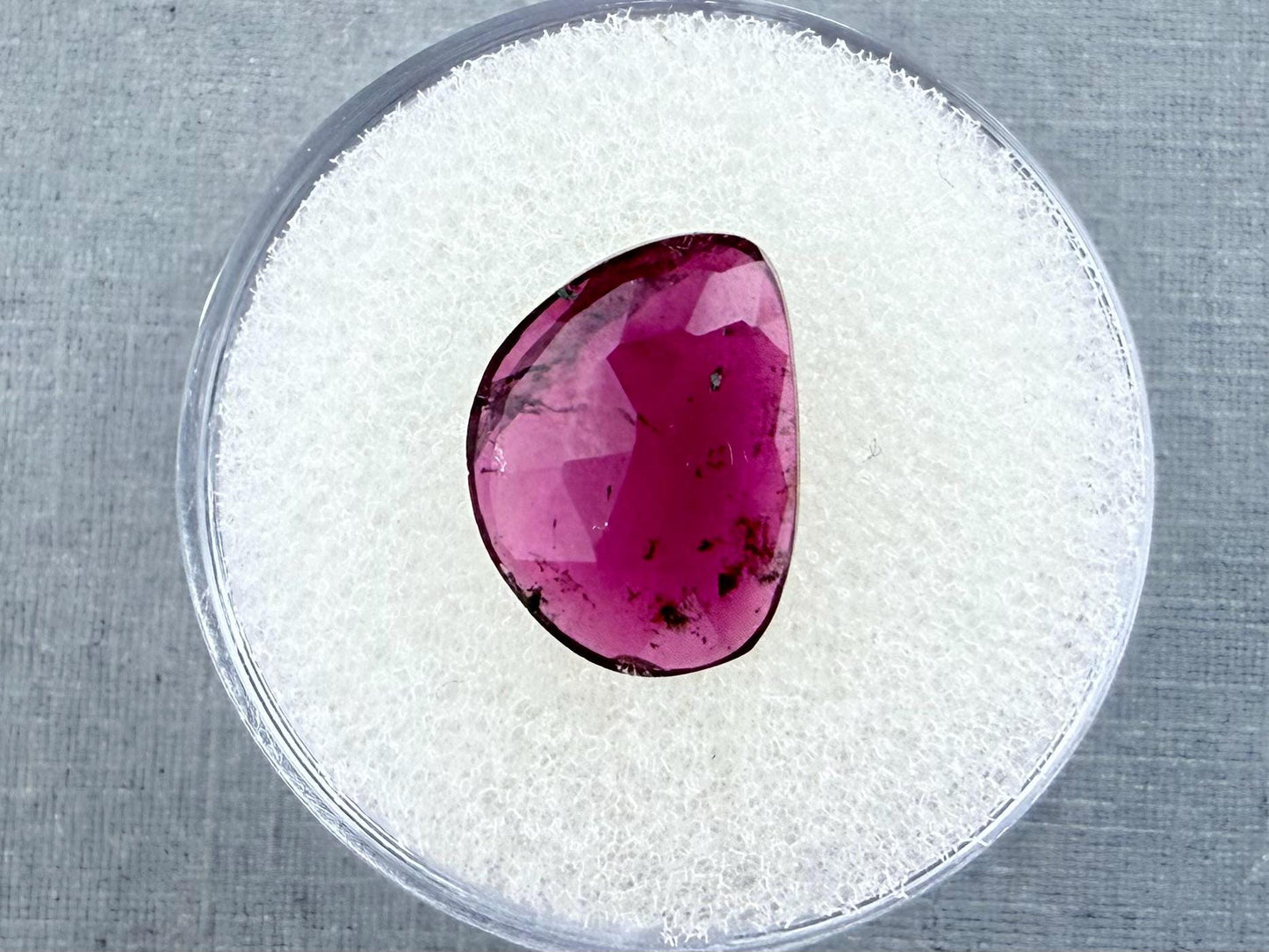 Rubellite Tourmaline Rose Cut Cabochon | Natural Gemstone | 3.27 carats | TR142 - Tourmaline - Gem Enthusiast