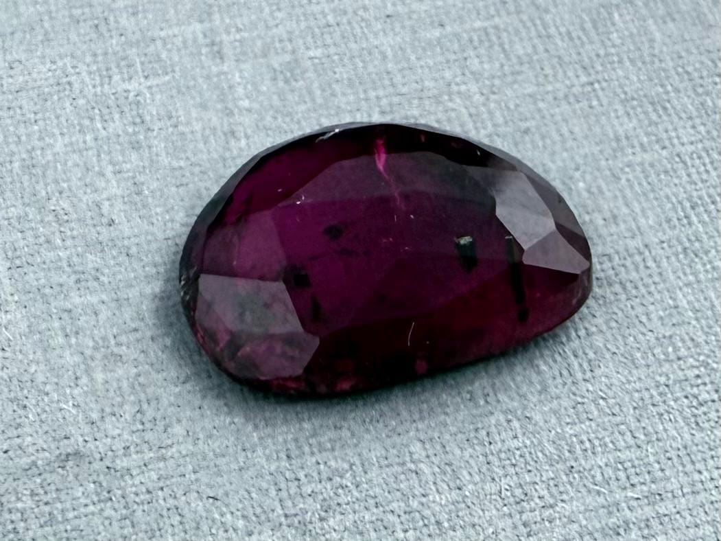 Rubellite Tourmaline Rose Cut Cabochon | Natural Gemstone | 3.27 carats | TR142 - Tourmaline - Gem Enthusiast