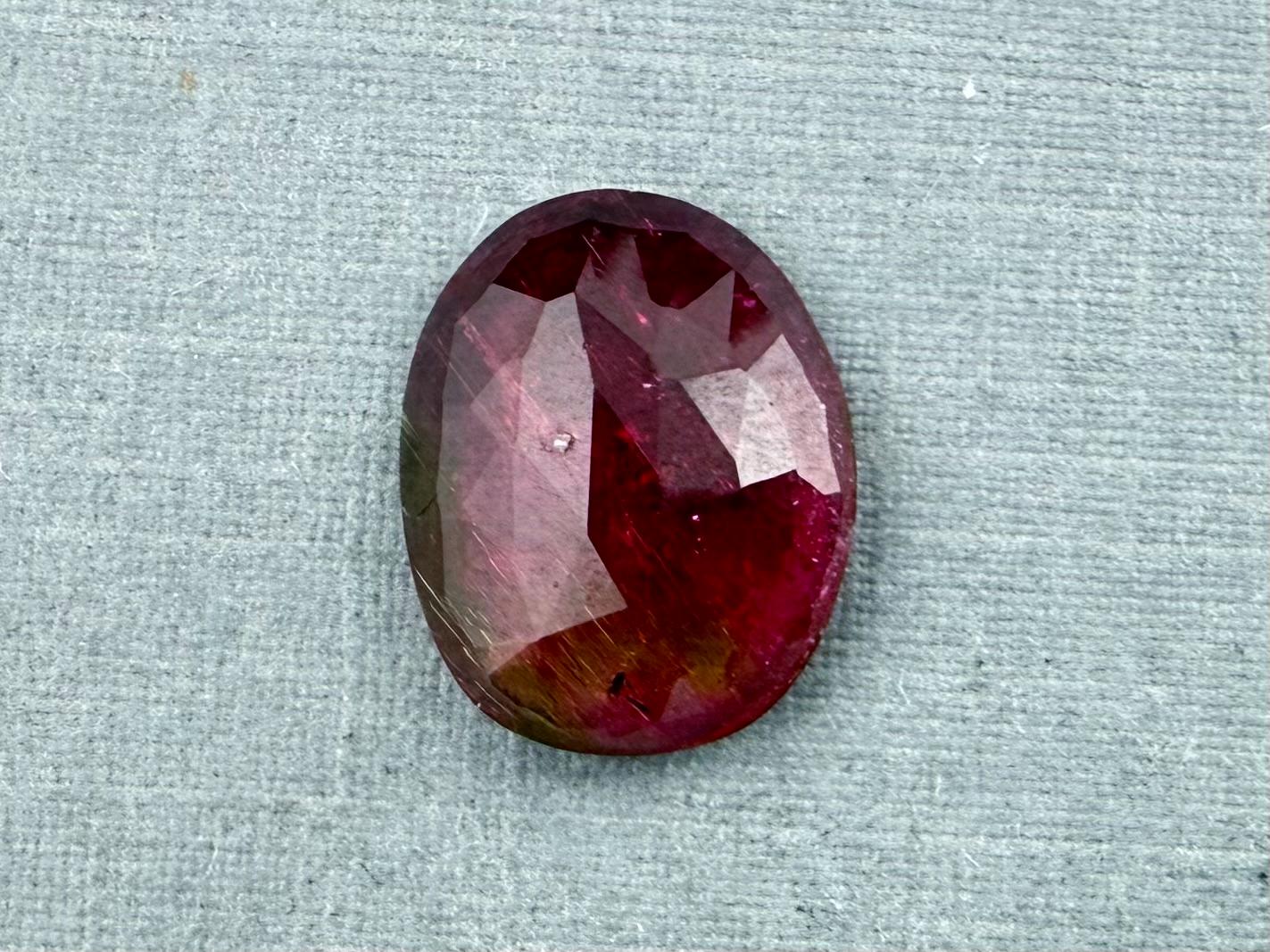 Rubellite Tourmaline Rose Cut Cabochon | Natural Gemstone | 3.5 carats | TR144 - Gem Enthusiast