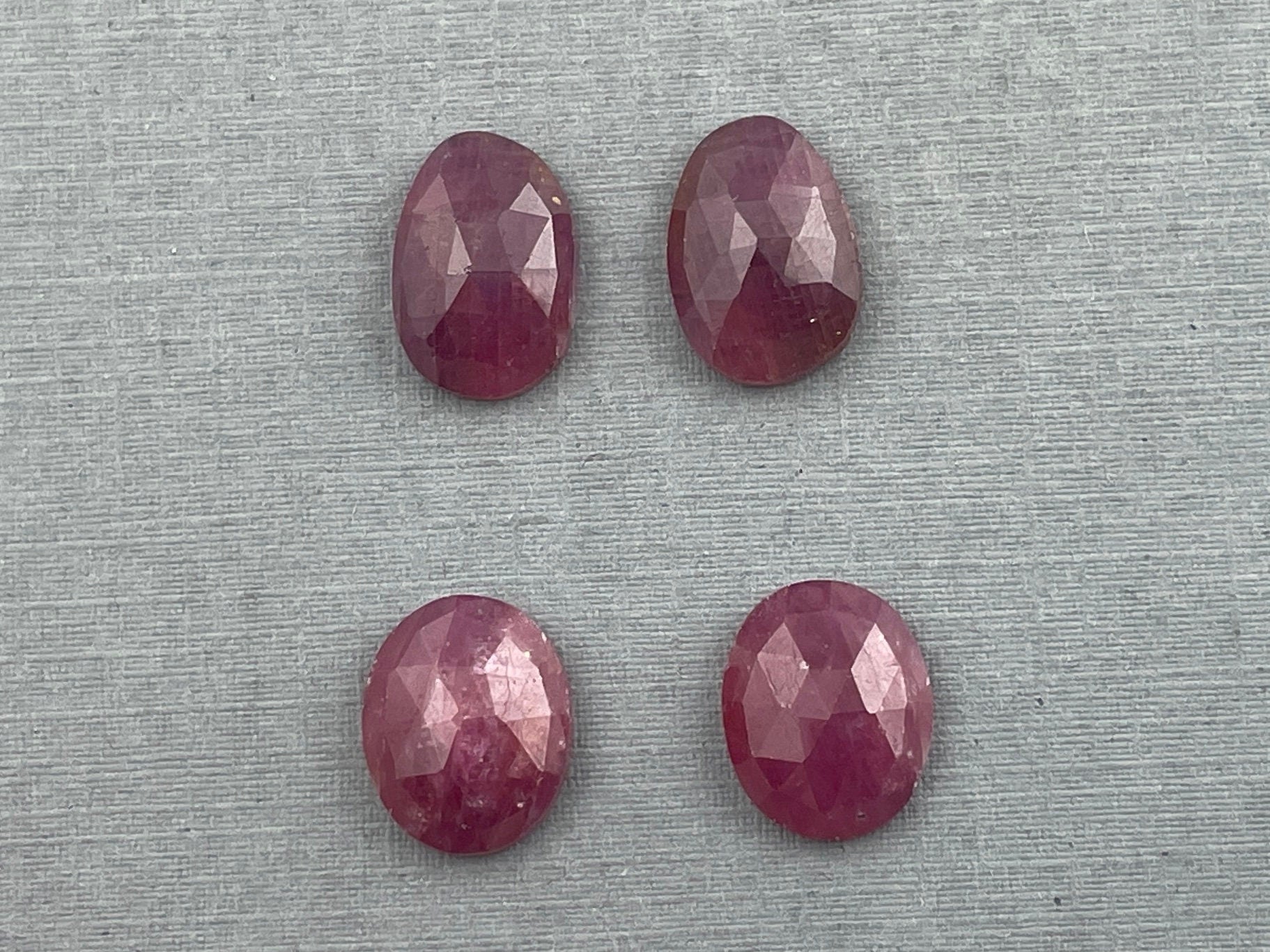 Ruby Rose Cut Cabochon Pairs | Natural Loose Gemstones | SP516 - Gem Enthusiast