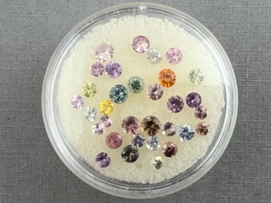 Sapphire Faceted Lot: 3 carats | 2.3mm to 3.5mm | Yellow, Green, Purple, Pink Orange Gemstones | SF134 - Gem Enthusiast