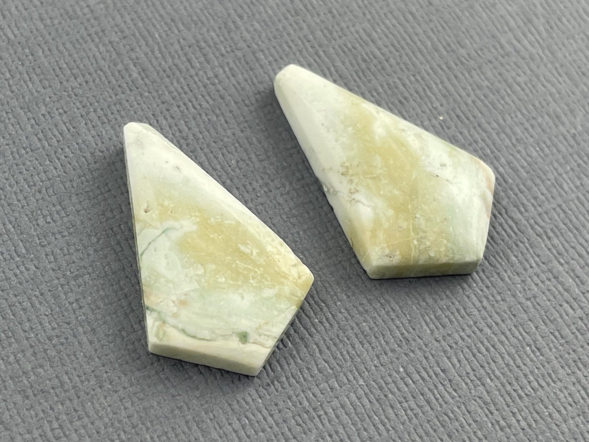 Saturn Chalcedony Cabochon Pair | 25x14 mm | Natural Loose Gemstone | CA318 - Gem Enthusiast