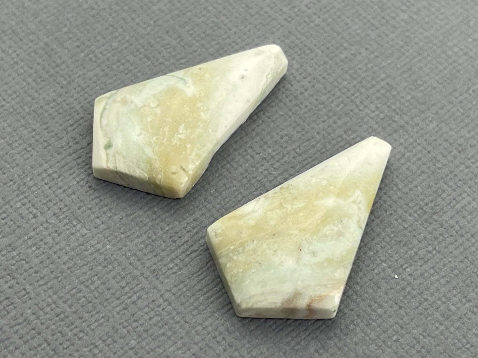 Saturn Chalcedony Cabochon Pair | 25x14 mm | Natural Loose Gemstone | CA318 - Gem Enthusiast