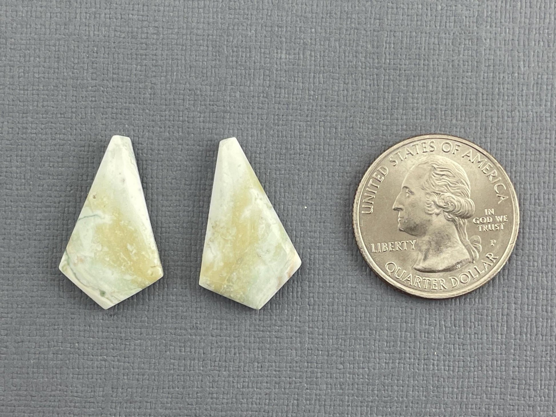 Saturn Chalcedony Cabochon Pair | 25x14 mm | Natural Loose Gemstone | CA318 - Gem Enthusiast