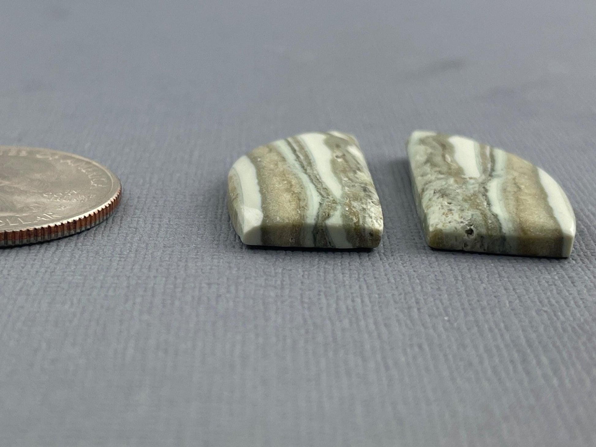 Saturn Chalcedony Cabochon Pair | Natural Loose Gemstone | CA321 - Gem Enthusiast