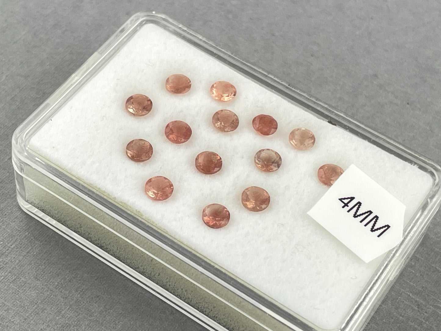 Select a Stone - Oregon Sunstones Faceted Round Gemstones | 4mm - Oregon Sunstone - Gem Enthusiast