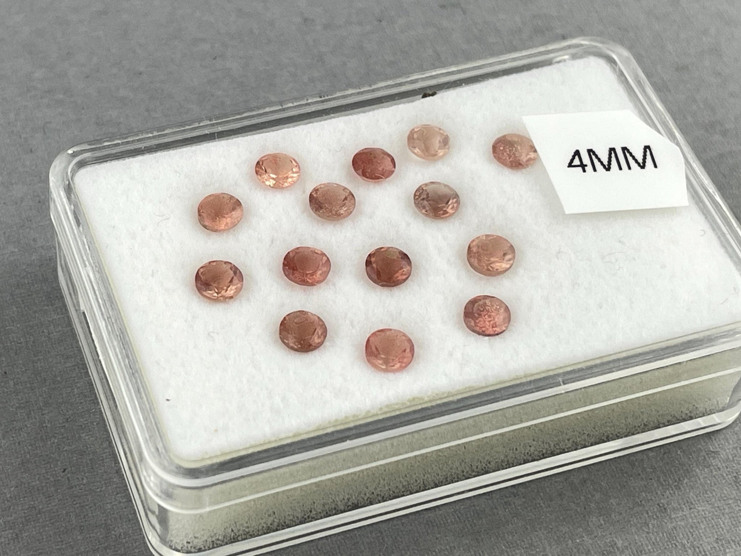 Select a Stone - Oregon Sunstones Faceted Round Gemstones | 4mm - Oregon Sunstone - Gem Enthusiast