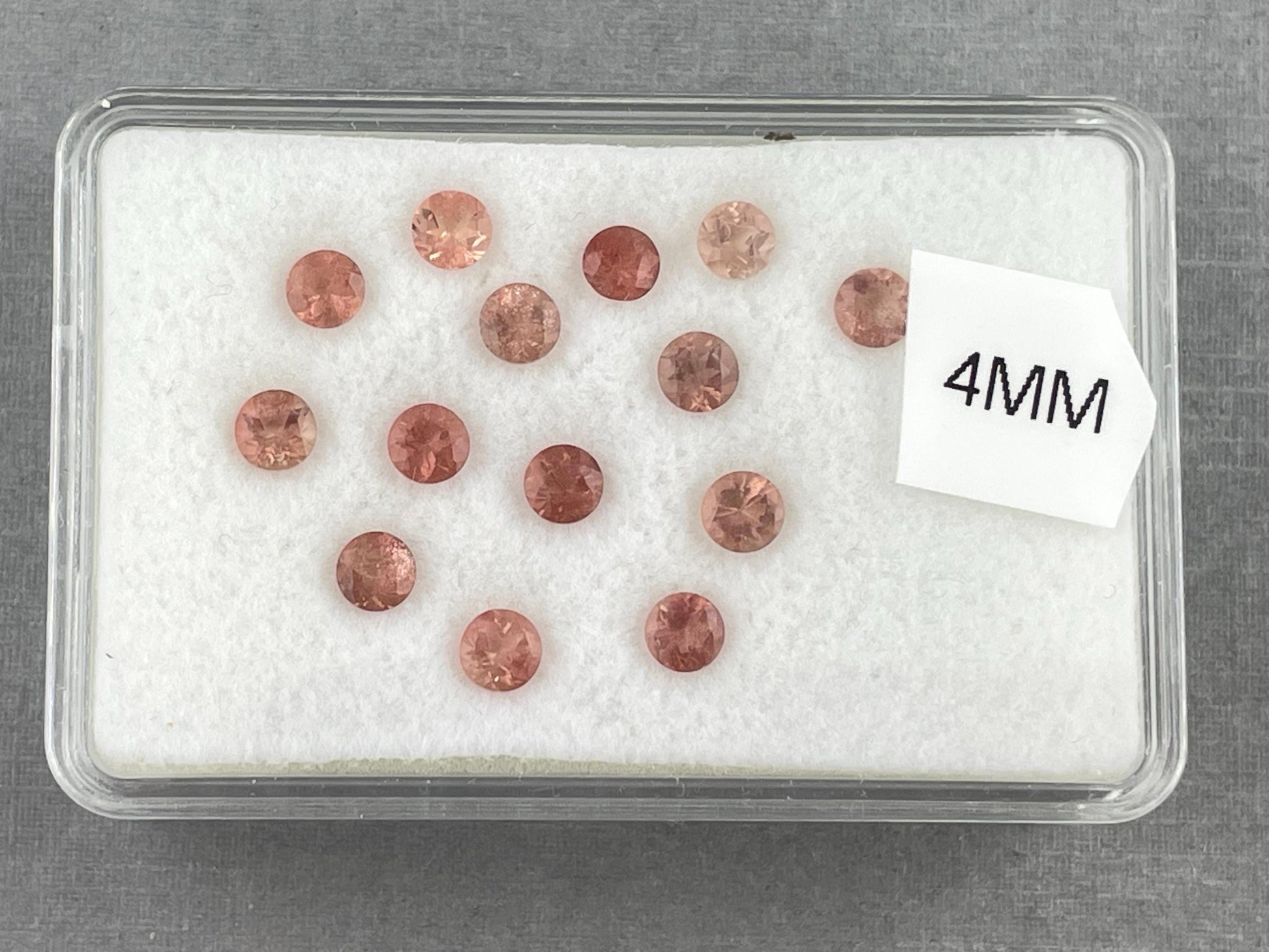 Select a Stone - Oregon Sunstones Faceted Round Gemstones | 4mm - Oregon Sunstone - Gem Enthusiast