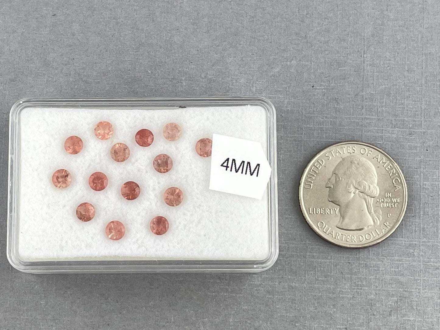 Select a Stone - Oregon Sunstones Faceted Round Gemstones | 4mm - Oregon Sunstone - Gem Enthusiast