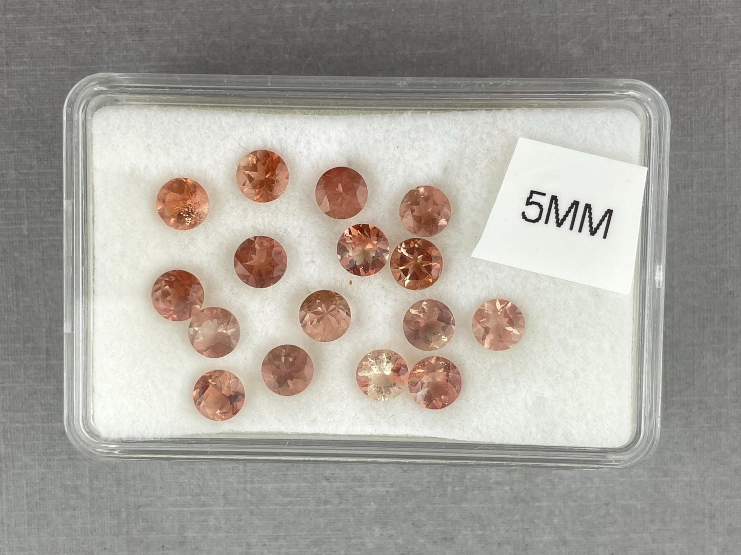 Select a Stone - Oregon Sunstones Faceted Round Gemstones | 5mm - Oregon Sunstone - Gem Enthusiast