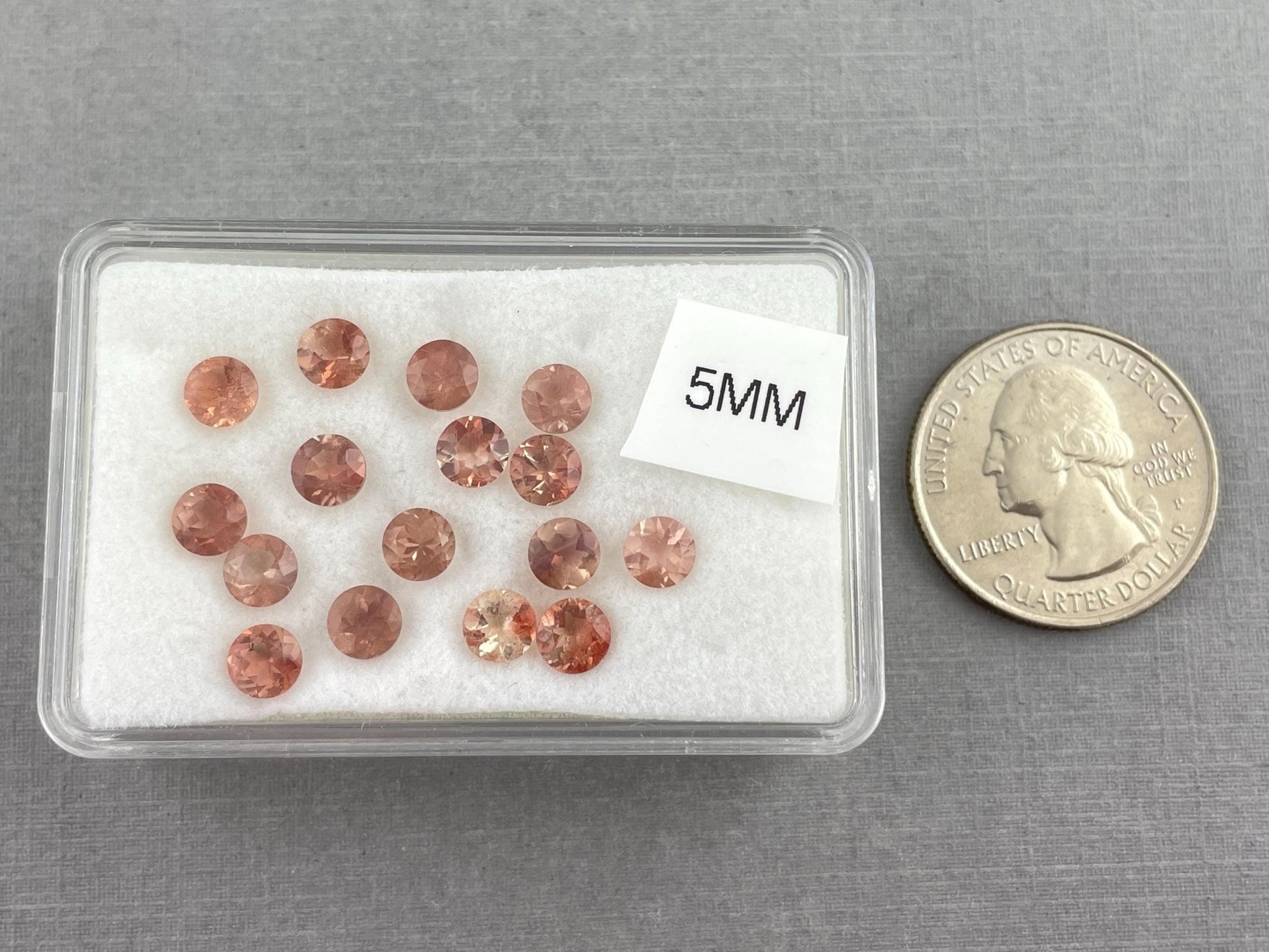 Select a Stone - Oregon Sunstones Faceted Round Gemstones | 5mm - Oregon Sunstone - Gem Enthusiast