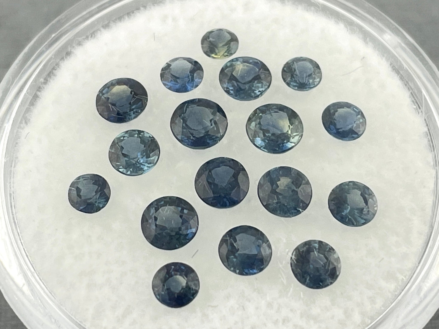 Teal Sapphire Round Step Cut Lots | 2.8mm to 4mm | 3 carats | Natural Faceted Gemstones - Gem Enthusiast