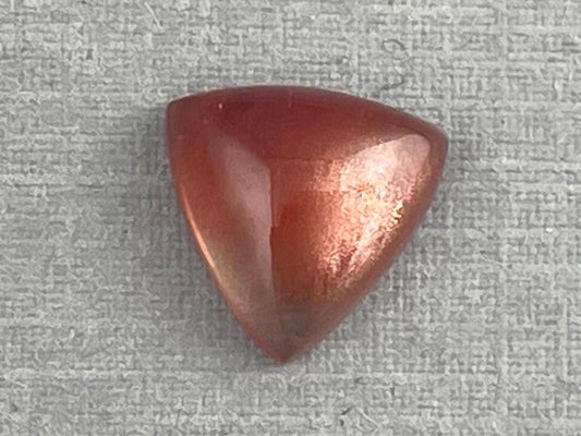 10mm Oregon Sunstone | Triangle Cabochon | Natural American Gemstone | 2.9 carats | OSC300 - Oregon Sunstone - Gem Enthusiast