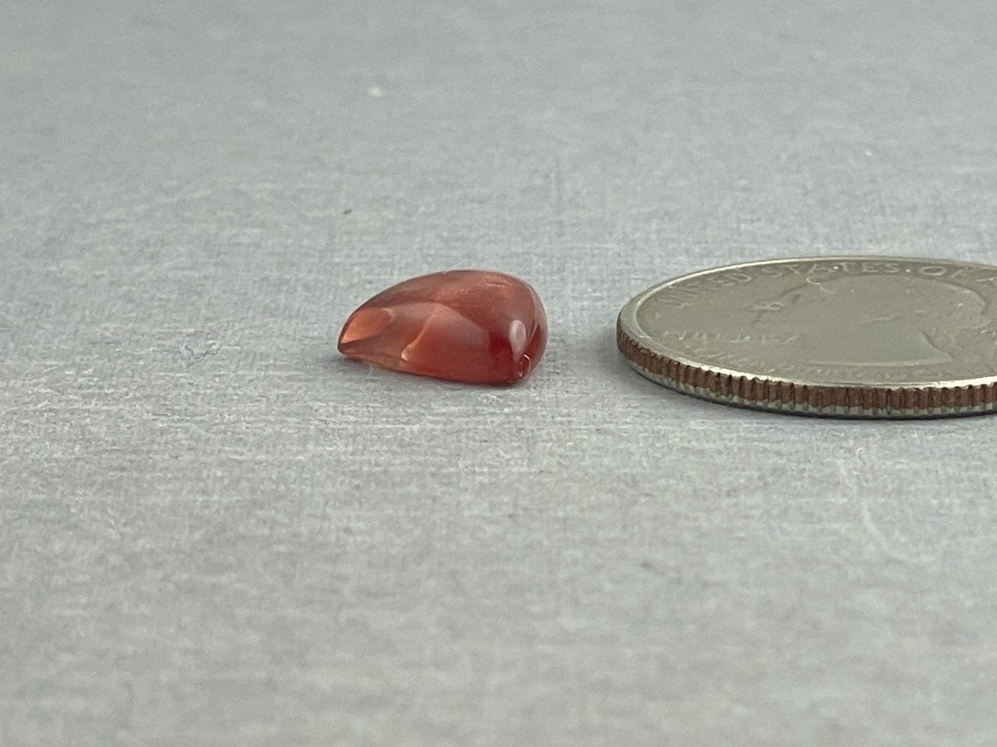 10mm Oregon Sunstone | Triangle Cabochon | Natural American Gemstone | 2.9 carats | OSC300 - Oregon Sunstone - Gem Enthusiast