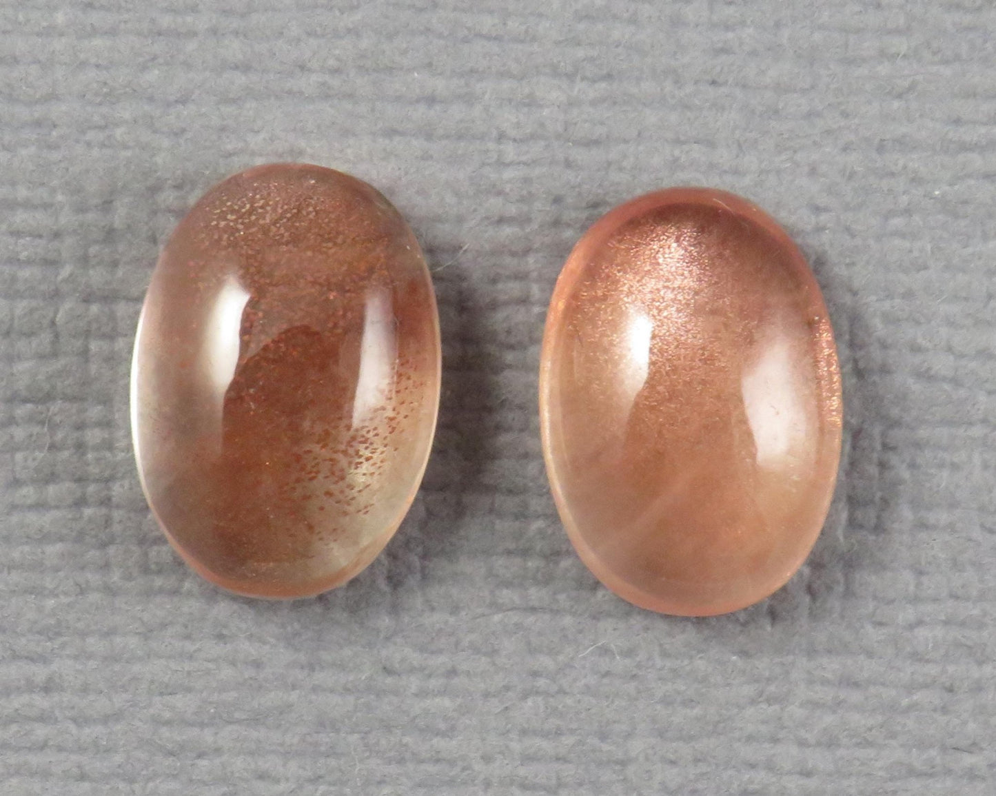 10x7 Oregon Sunstones Oval Cabochon Pair | Schiller | OSC351 - Gem Enthusiast