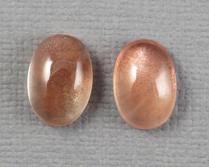 10x7 Oregon Sunstones Oval Cabochon Pair | Schiller | OSC351 - Gem Enthusiast