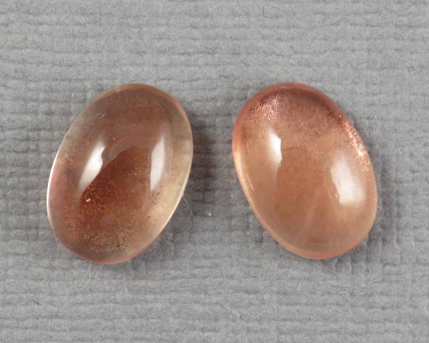 10x7 Oregon Sunstones Oval Cabochon Pair | Schiller | OSC351 - Gem Enthusiast