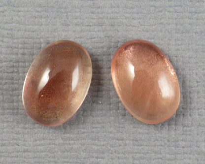 10x7 Oregon Sunstones Oval Cabochon Pair | Schiller | OSC351 - Gem Enthusiast