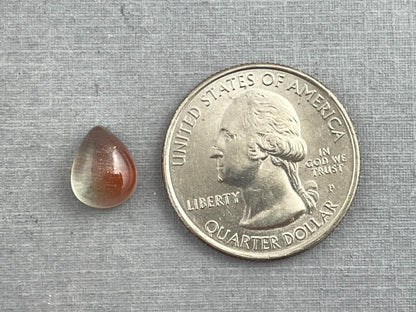 10x8 Oregon Sunstones Pear Cabochon | Beautiful Schiller | 3 carats | OSC293 - Oregon Sunstone - Gem Enthusiast