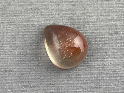 10x8 Oregon Sunstones Pear Cabochon | Beautiful Schiller | 3 carats | OSC293 - Oregon Sunstone - Gem Enthusiast
