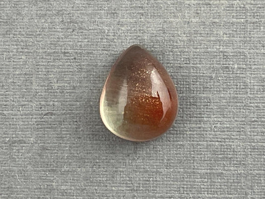 10x8 Oregon Sunstones Pear Cabochon | Beautiful Schiller | 3 carats | OSC293 - Oregon Sunstone - Gem Enthusiast