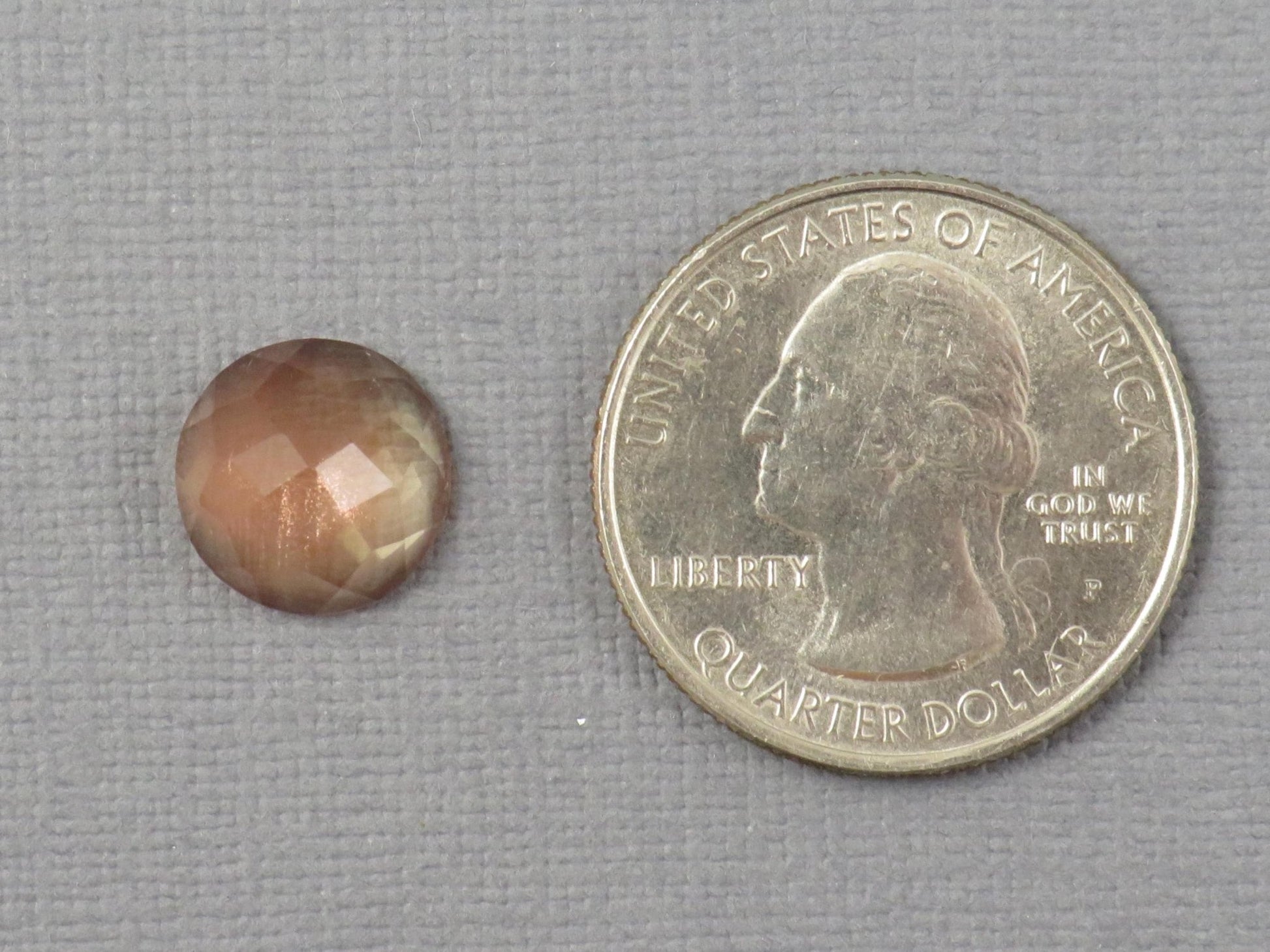 11mm Oregon Sunstone - Rose Cut Rose Cut Round | 4.62ct | Sun Crystal Mine, Oregon Sunstone | OSR121 - Gem Enthusiast