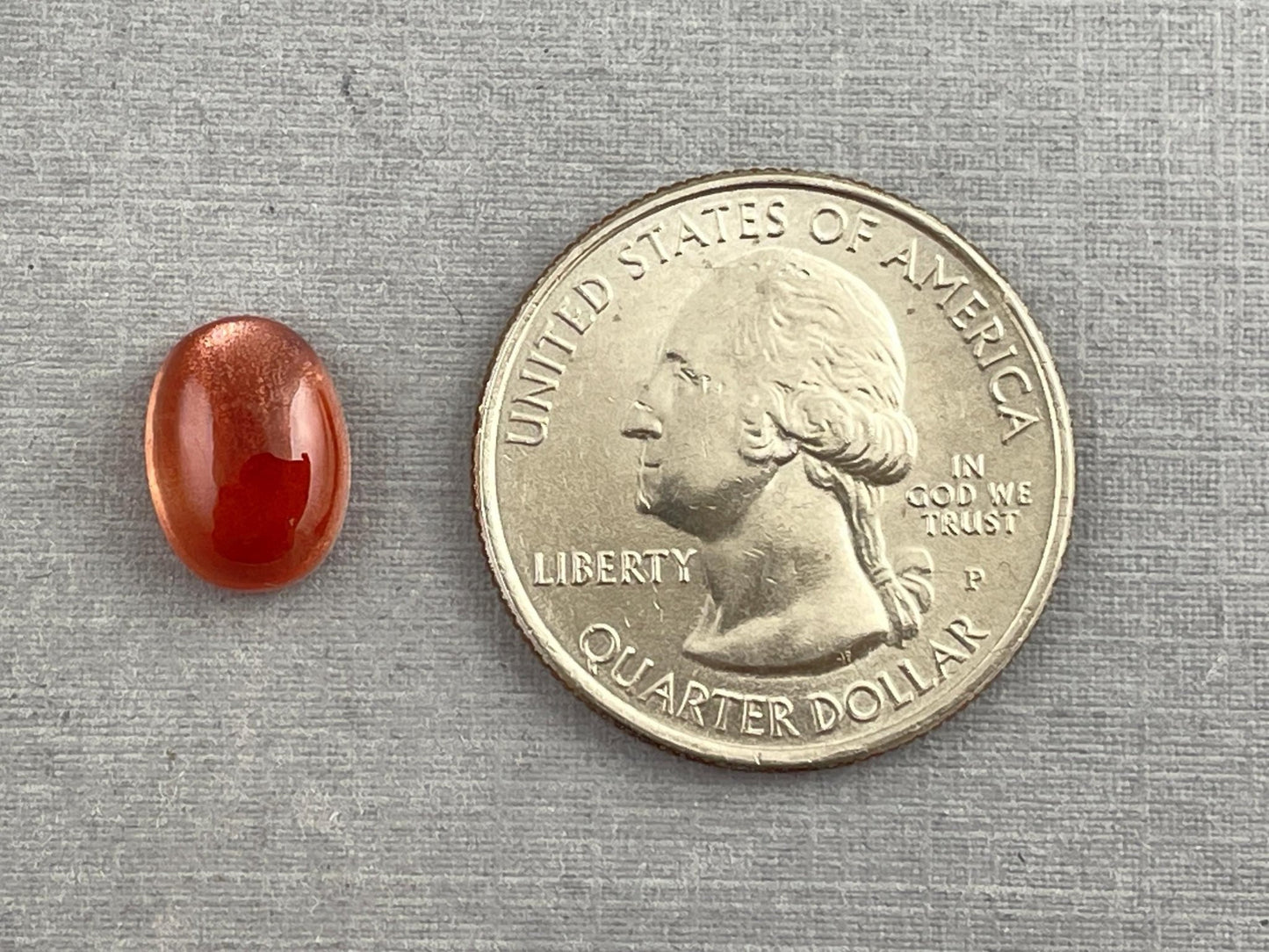 11x8 Red Oregon Sunstone Oval Cabochon | Schiller | 3.3 carats | OSC267 - Oregon Sunstone - Gem Enthusiast