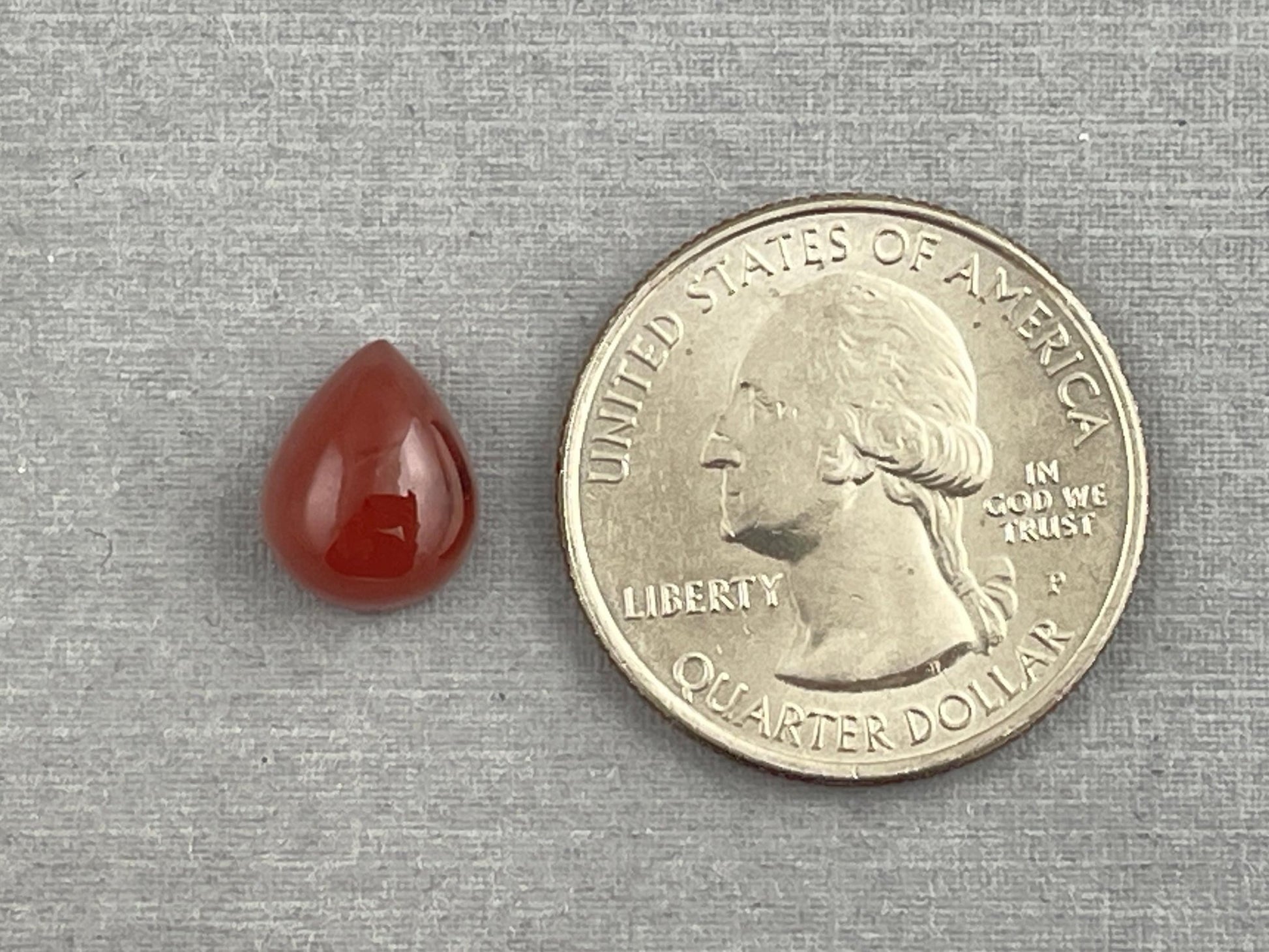11x9 Oregon Sunstones Pear Cabochon | Beautiful Schiller! | 3.83 carats | OSC289 - Oregon Sunstone - Gem Enthusiast