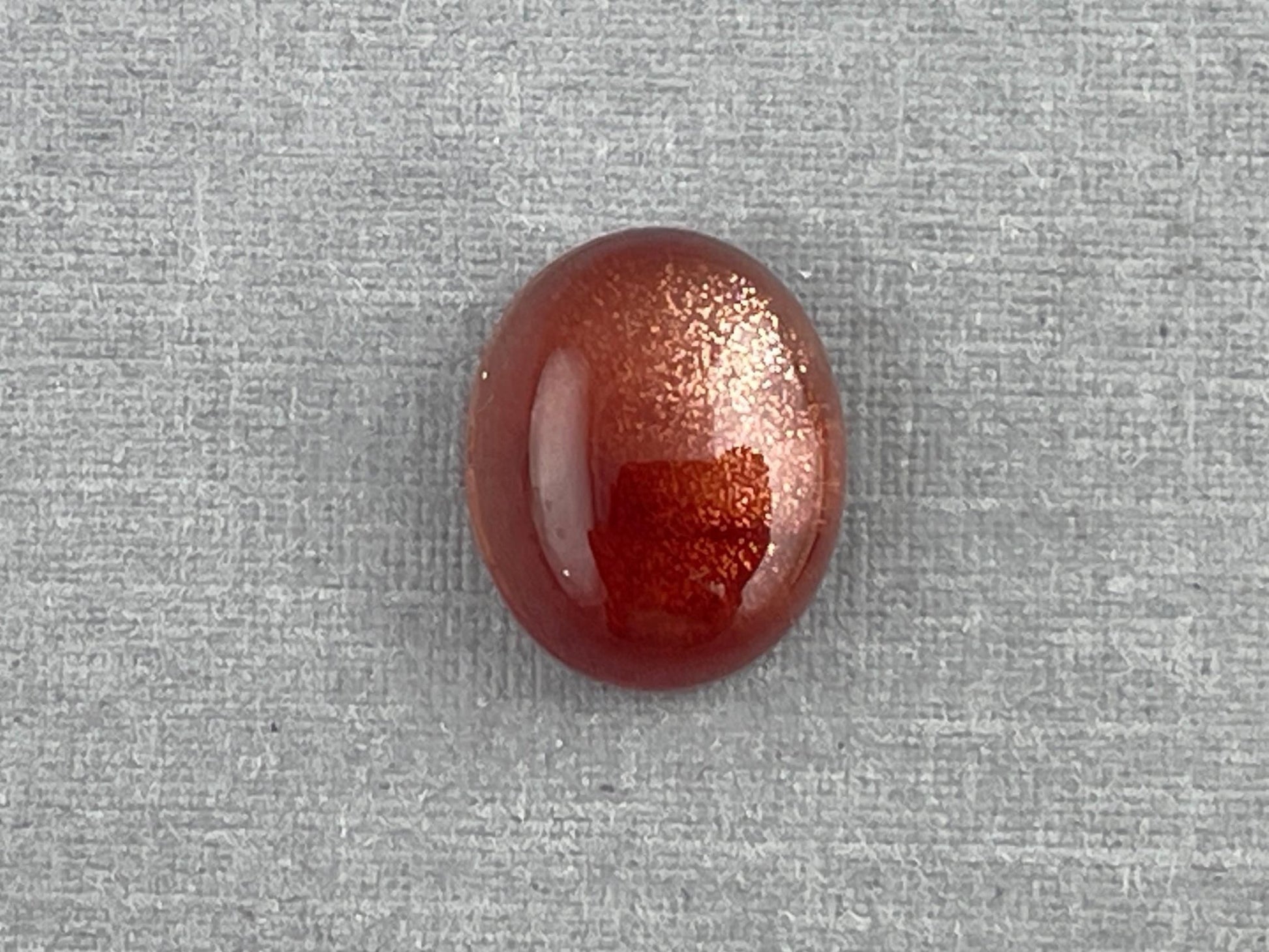 11x9 Red Oregon Sunstone Oval Cabochon | Schiller | 4 carats | OSC286 - Oregon Sunstone - Gem Enthusiast