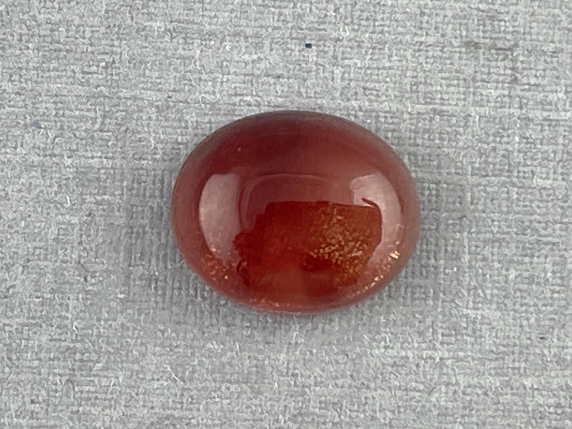 11x9 Red Oregon Sunstone Oval Cabochon | Schiller | 4 carats | OSC286 - Oregon Sunstone - Gem Enthusiast