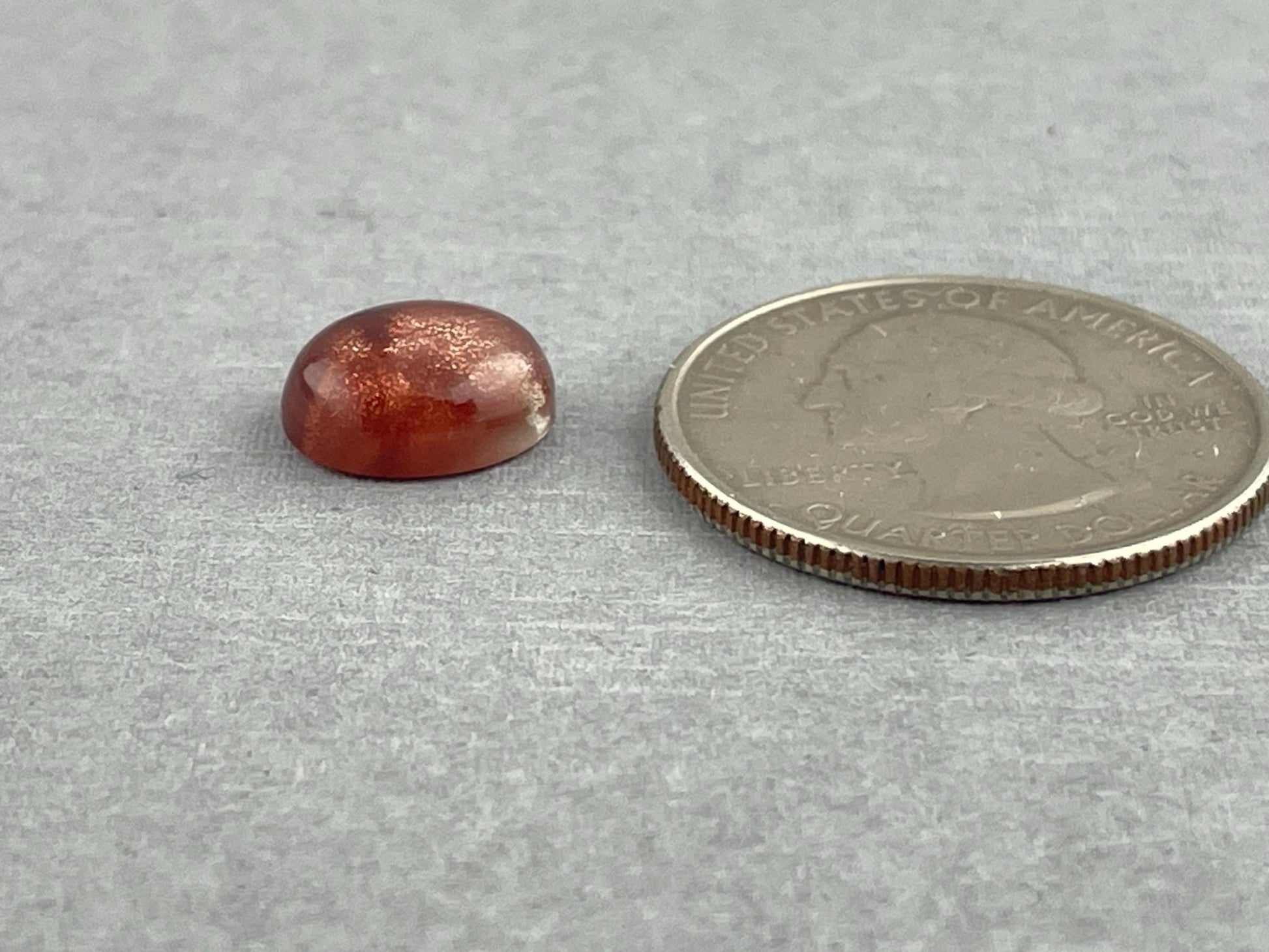 11x9 Red Oregon Sunstone Oval Cabochon | Schiller | 4 carats | OSC286 - Oregon Sunstone - Gem Enthusiast