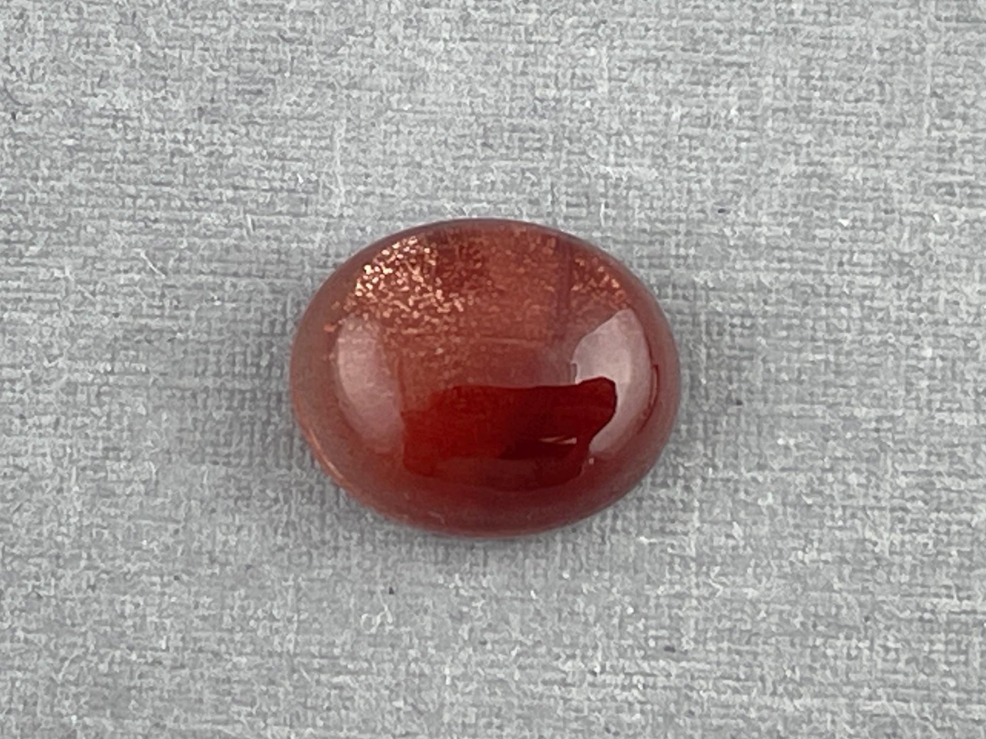 11x9 Red Oregon Sunstone Oval Cabochon | Schiller | 4 carats | OSC286 - Oregon Sunstone - Gem Enthusiast
