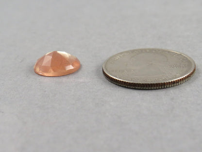 12mm Oregon Sunstones with Schiller | Round Rose Cut Cabochon | 4.8 carats | OSR122 - Gem Enthusiast